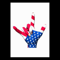 I Love You USA Flag business cards
