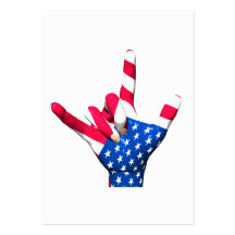 I Love You USA Flag Business Card Templates