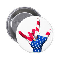 I Love You USA Flag Button buttons