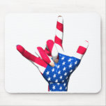 I Love You USA Flag Mousepad