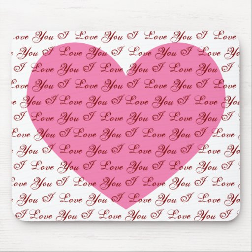 I Love You Valentine Mouse Mats