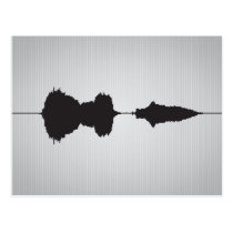 I Love You Waveform Postcard 4 postcards