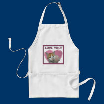 I love you with all meow heart!  Cat aprons