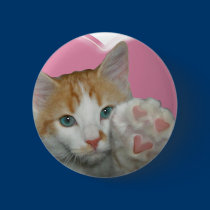 I love you with all meow heart!  Cat buttons