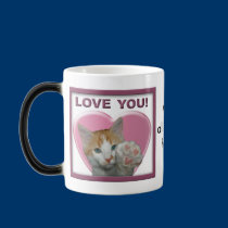 I love you with all meow heart!  Cat mugs