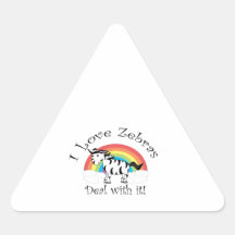 I love zebras deal with it stickers