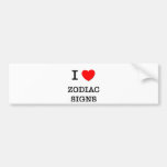 I Love Zodiac Signs Bumper Sticker