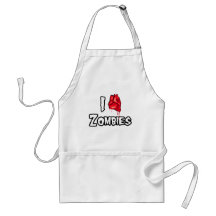 I LOVE ZOMBIES.png Apron