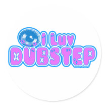 I luv DUBSTEP Round Stickers
