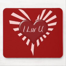 I Luv vous Valentine Tapis De Souris