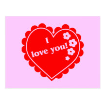 I luv ya Postcard