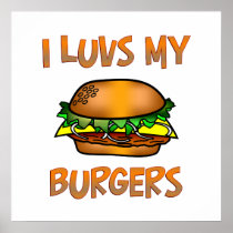 I Luvs Burgers Print