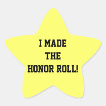 "I Made the Honour Roll!" Sticker