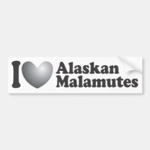 I Malamutes d'Alaska de coeur - adhésif pour pare- Adhésif Pour Voiture