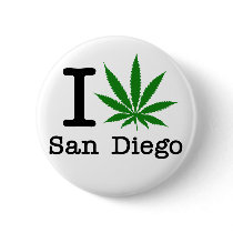 I Marijuana San Diego Pinback Button