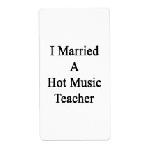 I Married A Hot Music Teacher Custom Shipping Labels
