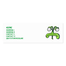 I MISS MY PLANET ALIEN skinny profile card Business Card