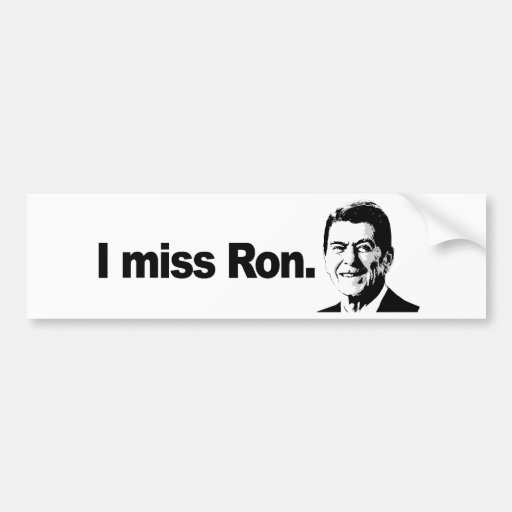 I MISS RON 2 BUMPER STICKERS