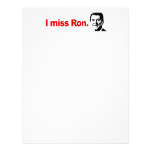 I MISS RON CUSTOMIZED LETTERHEAD