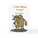 I miss talking to you! card