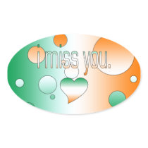 I Miss You! Ireland Flag Colours Pop Art