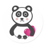 I miss you round stickers