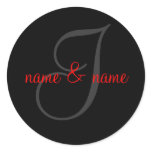I monogram label round stickers