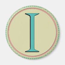 I MONOGRAM LETTER MAGNETS