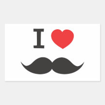 I moustache de coeur adhésif