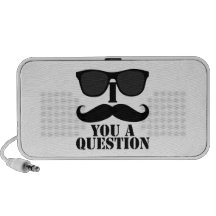 I Moustache You a Question Sunglasses Notebook Speaker