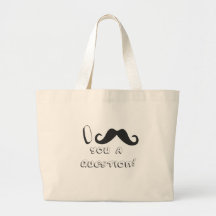 I moustache you a question! tote bags