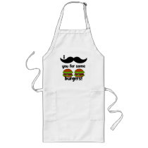 I moustache you for some burgers! apron