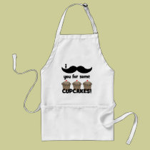 I moustache you for some cupcakes aprons