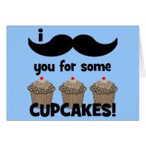 I moustache you for some cupcakes greeting card