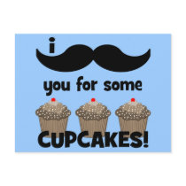 I moustache you for some cupcakes post cards