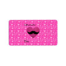 I moustache you hearts labels