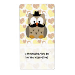 I Moustache You to be My Valentine Personalized Shipping Label