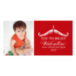 I Moustache You To Be My Valentine Custom Photo Card