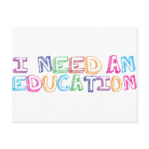 I need an education post cards
