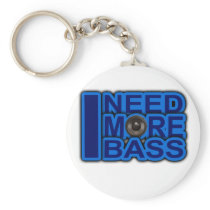 I NEED MORE BASS blue Dubstep-dnb-Club-Djay Keychain
