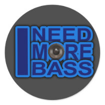 I NEED MORE BASS blue Dubstep-dnb-Club-Djay Sticker