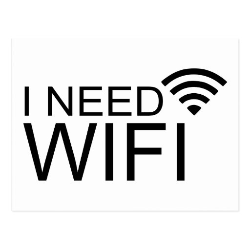 I need wifi internet postcard