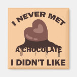 I NEVER MET A CHOCOLATE I DIDN'T LIKE MAGNETS