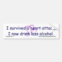 I now drink less alcohol. bumper sticker