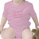 I only cry when ugly people hold me - Girl Version Baby Bodysuits