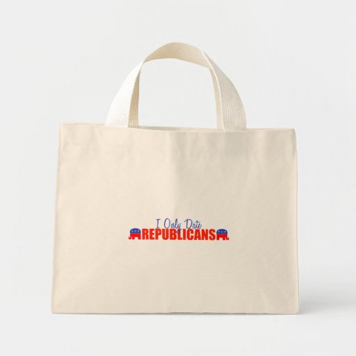 I Only Date Republicans Canvas Bags
