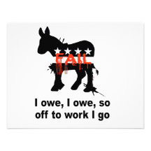 I owe, I owe, so off to work I go Invitation
