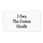 I Own The Coolest Giraffe Shipping Label
