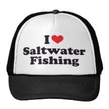 I pêche d'eau de mer de coeur casquette de camionneur