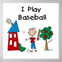 I Play Baseball Print